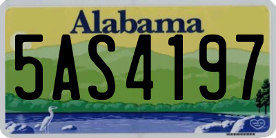 AL license plate 5AS4197
