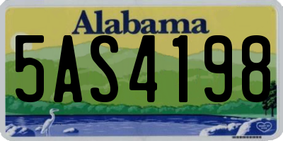 AL license plate 5AS4198