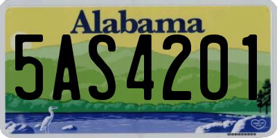 AL license plate 5AS4201