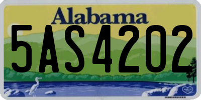 AL license plate 5AS4202