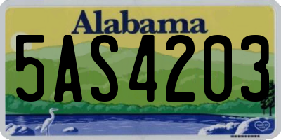AL license plate 5AS4203