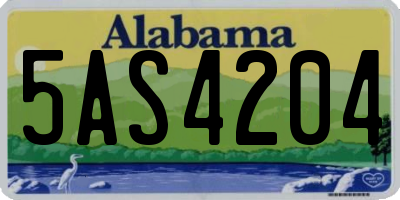 AL license plate 5AS4204