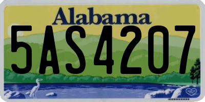 AL license plate 5AS4207