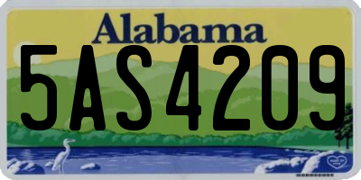 AL license plate 5AS4209