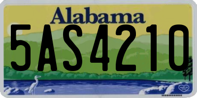 AL license plate 5AS4210