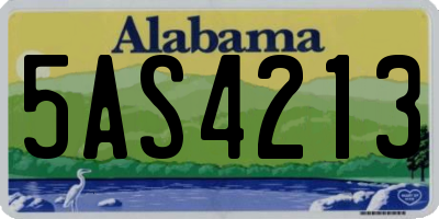 AL license plate 5AS4213