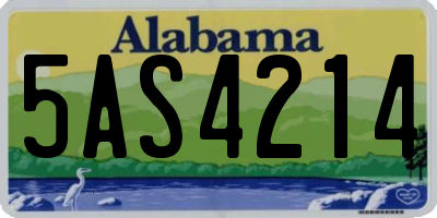 AL license plate 5AS4214