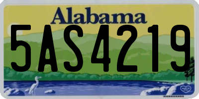 AL license plate 5AS4219