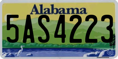 AL license plate 5AS4223