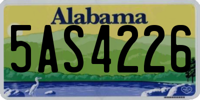 AL license plate 5AS4226