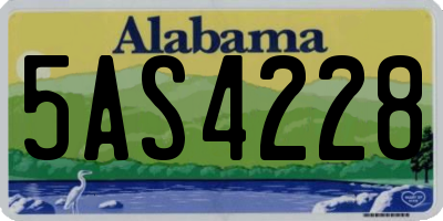 AL license plate 5AS4228