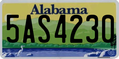 AL license plate 5AS4230