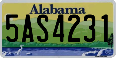 AL license plate 5AS4231