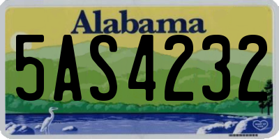 AL license plate 5AS4232