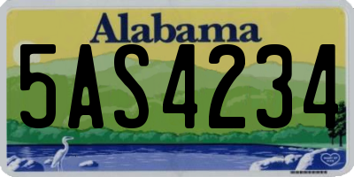 AL license plate 5AS4234