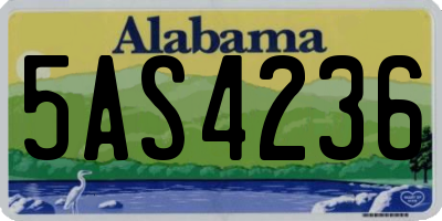 AL license plate 5AS4236