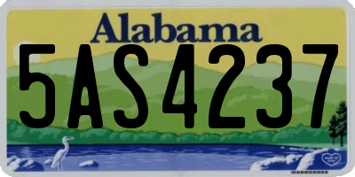 AL license plate 5AS4237