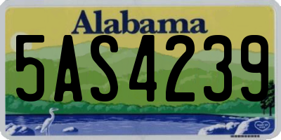 AL license plate 5AS4239