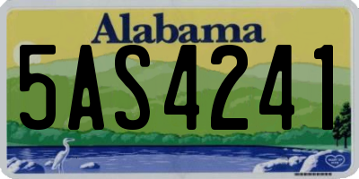 AL license plate 5AS4241