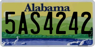 AL license plate 5AS4242