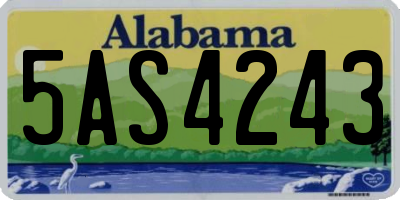 AL license plate 5AS4243