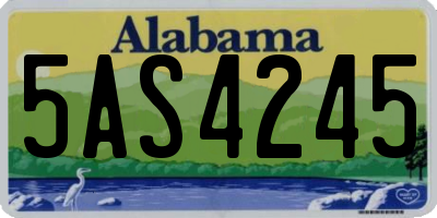 AL license plate 5AS4245