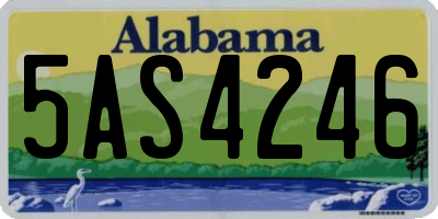 AL license plate 5AS4246