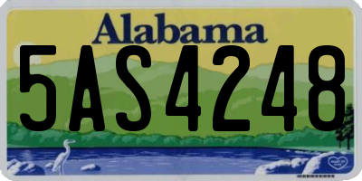 AL license plate 5AS4248