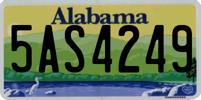 AL license plate 5AS4249