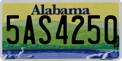 AL license plate 5AS4250