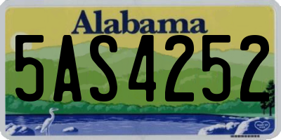 AL license plate 5AS4252