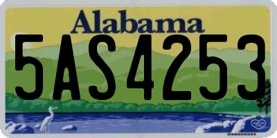 AL license plate 5AS4253