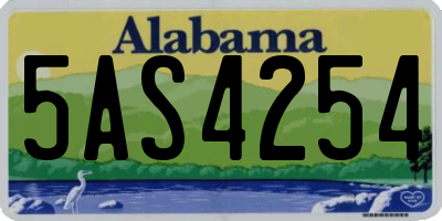 AL license plate 5AS4254