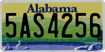 AL license plate 5AS4256