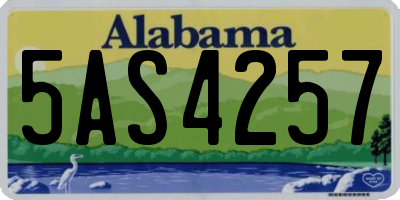 AL license plate 5AS4257
