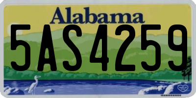 AL license plate 5AS4259