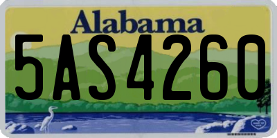AL license plate 5AS4260