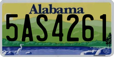 AL license plate 5AS4261