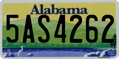 AL license plate 5AS4262