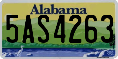 AL license plate 5AS4263