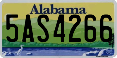 AL license plate 5AS4266