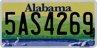 AL license plate 5AS4269