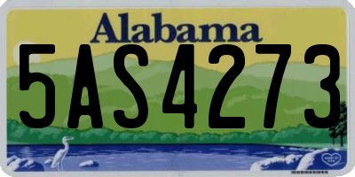AL license plate 5AS4273