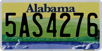 AL license plate 5AS4276