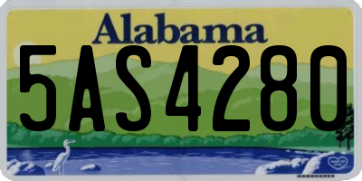 AL license plate 5AS4280