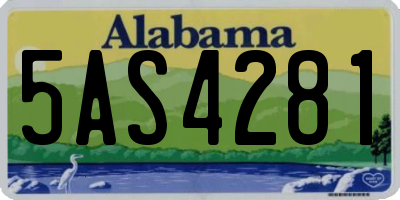 AL license plate 5AS4281