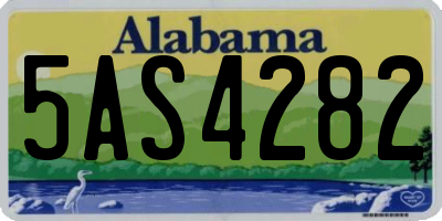 AL license plate 5AS4282