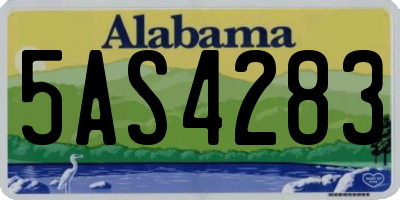 AL license plate 5AS4283