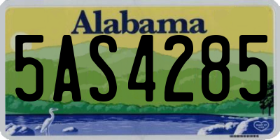 AL license plate 5AS4285