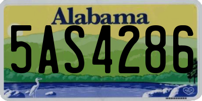 AL license plate 5AS4286